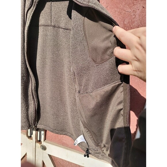 Cabela's sweater jacket brown full zip chest pocket Large - Picture 6 of 7